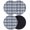 Blue, variant on Pink Black Plaid Coasters Set of 4, Farmhouse Pink Black Checkered Absorbent Coasters for Drinks, Coaster for Bar Office Dining Coffee Table Accessories Decor, Non Slip Round Desk Coaster