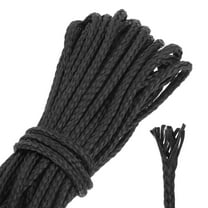 Uxcell 30Ft Braided Paracord Line, 1000lb 2.6mm Diameter Multipurpose Utility Cord Rope Wind Chime String Kite Line Flame Resistant for Camping, Hot Air Balloon, Outdoor Survival, Black