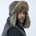 thumbnail image 6 of HEYANN Winter Trapper hat,Russian Ushanka Plaid Faux Fur Fuzzy for Men Women with Ear Flaps Eskimo Soviet Pilot Hat, 6 of 8