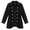 Black, variant on Ruffled Jackets for Women Casual Long Sleeve Laple Double Button Jacket Fall Vintage Open Front Coats S-3XL