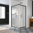 thumbnail image 2 of Sunny Shower Corner Entry Sliding Shower Door 36 in.D x 36 in. W x 72 in. H in Black Shower Enclosure, 2 of 8