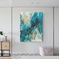 thumbnail image 6 of Kdxio Abstract Ocean Currents Pattern Canvas Wall Art 12x16 Inches - Waterproof HD Print Solid Wood Frame for Living Room & Bathroom,Vertical, 6 of 8