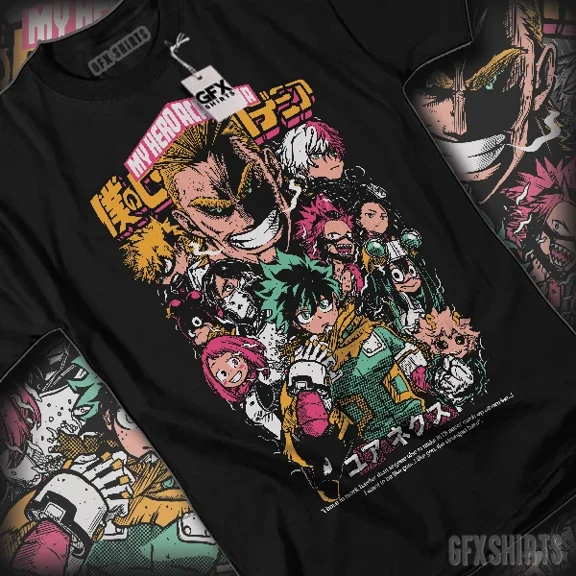 My Hero Academia Izuku Midoriya All Might Shirt Anime Cosplay Manga T-Shirt