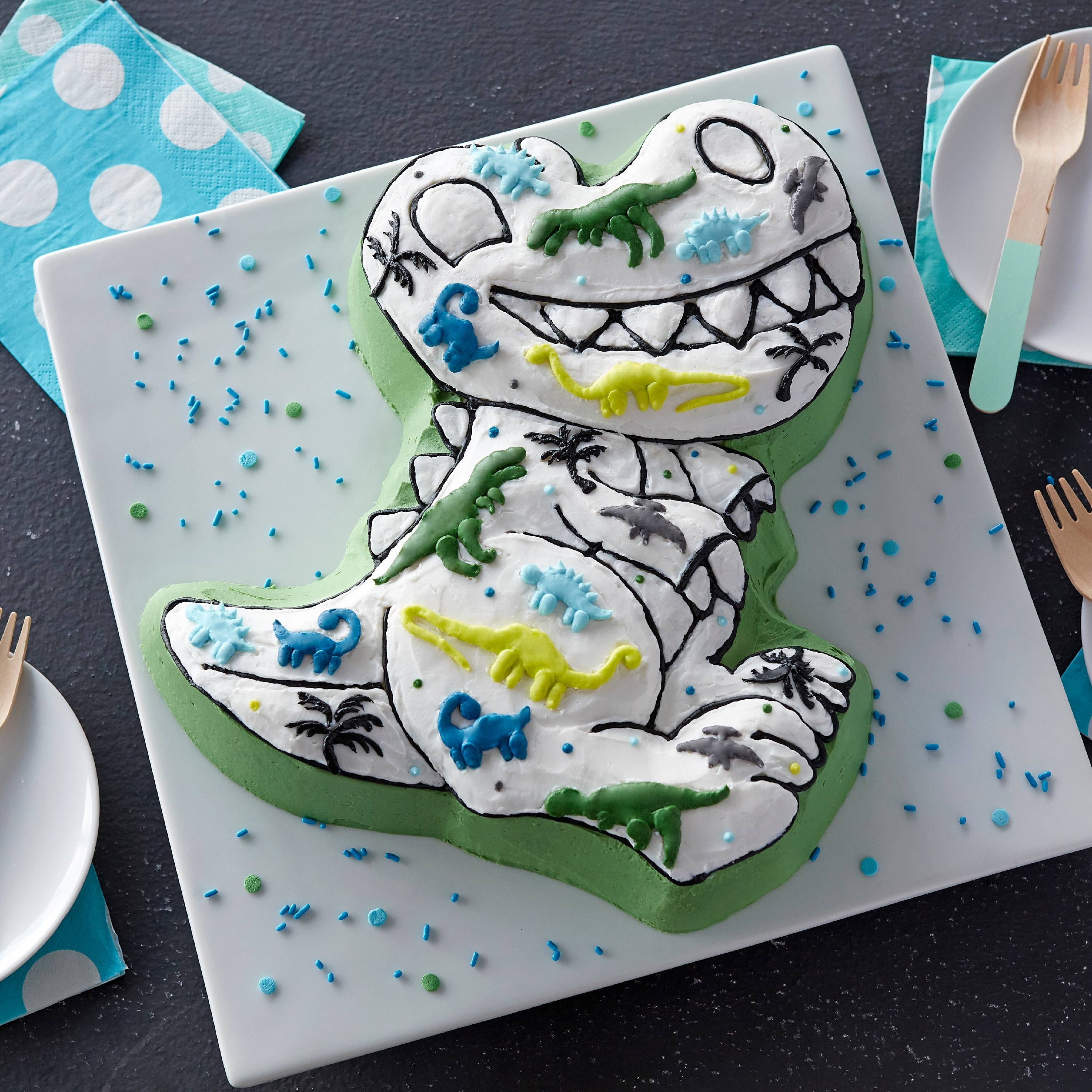 Dinosaur cake pan wilton hotsell
