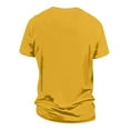 thumbnail image 4 of ADSSDQ Mens Distressed Henley Shirts Retro Short Sleeve Tee Shirts Casual Button Down Washed T-Shirts for Men Yellow XL, 4 of 4