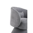 thumbnail image 3 of Swivel Barrel Chair, Modern Round Swivel Accent Chairs with Pillow, 360 Degree Comfy Linen Fabric Accent Chair Small Single Chair Armchair for Living Room Bedroom (Light Grey), 3 of 8