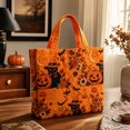 thumbnail image 5 of Halloween Tote Bag, Quilted Tote Bag, Trick Or Treat Shoulder Handbag, Large Capacity For Women, Teen Girls And Holiday Events, 5 of 5