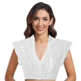 thumbnail image 4 of Womens Camisole Tops V Neck Elegant Short Sleeve Dirndl Costume Blouse Summer Tops for Women, 4 of 5