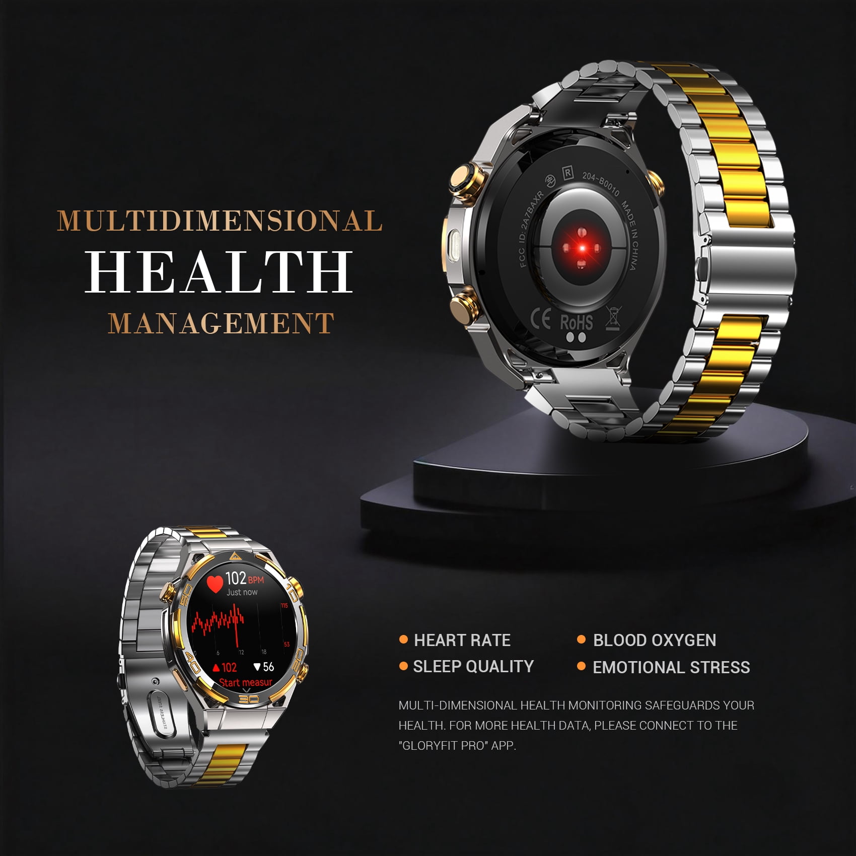 Blackview AMOLED GPS Smart Watch for Men, 1.43" HD Display Bluetooth Calling Smartwatch with Steel Band, Compass, Flashlight, 900mAh Battery, Outdoor Fitness Watch for Android iPhone (Silver)