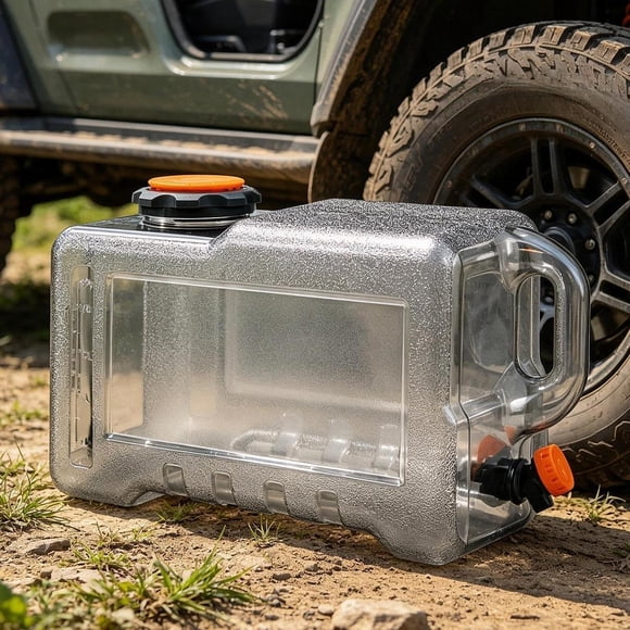 Contenedor de agua con grifo, duradero y multifuncional. 25 litros