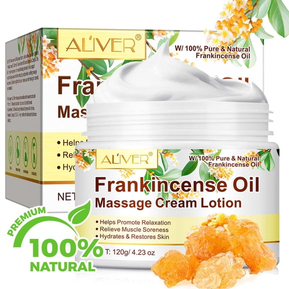 Frankincense Oil Cream, Relieves Muscle, Nourish Skin, Premium & Natural Formula, 4.23 oz