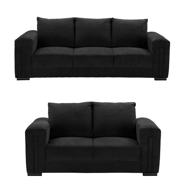 Sala 3-2 TRINITY Taos 2 piezas ( Sofá, Love Seat ) Black