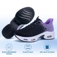 thumbnail image 6 of AOV Women's Slip On Running Sneakers Lightweight Breathable Walking Shoes Gym Workout Jogging Sport Tennis Sneakers BlackPurple US 6.5, 6 of 8