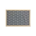 thumbnail image 1 of Wolf Wall Art with Frame, Monochrome Arrow Bow Hunting Theme Silhouettes American Style Rhythmic Illustration, Printed Fabric Poster for Bathroom Living Room, 35" x 23", Grey White, by Ambesonne, 1 of 2