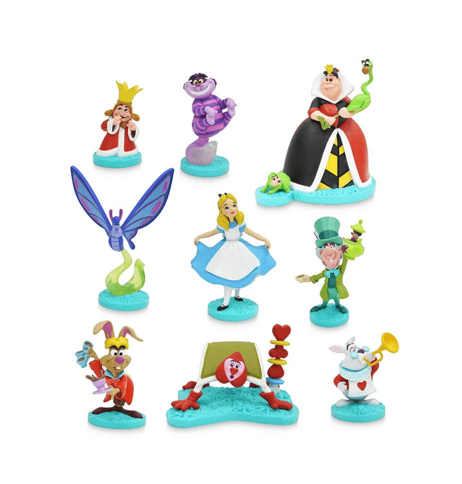 Disney 70th Alice in Wonderland Deluxe Figurine Play Set New with