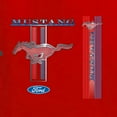 thumbnail image 2 of Wild Bobby, Ford Mustang Classic Pony USA Logo Emblem, Cars and Trucks, Front and Back Unisex Crewneck Graphic Sweatshirt, Red, XX-Large, 2 of 4