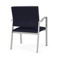 thumbnail image 3 of Pemberly Row Reception Waiting 18.5" Silver Steel Oversize Guest Chair in Navy, 3 of 5