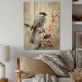 thumbnail image 2 of Designart "Bird Sumi Asian beauty I" Asian Print on Natural Pine Wood, 2 of 5