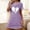 Purple, variant on Juslio Women Nightgowns Plus Size Comfortable Short Pajamas