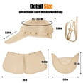 thumbnail image 2 of IC ICLOVER Sun Hat with Neck Flap Face Mask, Foldable Fishing Hat for Men Women Sun Protection Baseball Cap, Khaki, 2 of 8