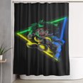 thumbnail image 1 of Cortina de ducha My Hero Academia con diseño de dibujos animados, con 12 ganchos, impermeable, lavable, de poliéster, para decoración del baño, 60 x 72 pulgadas, de hierro, 1 of 8
