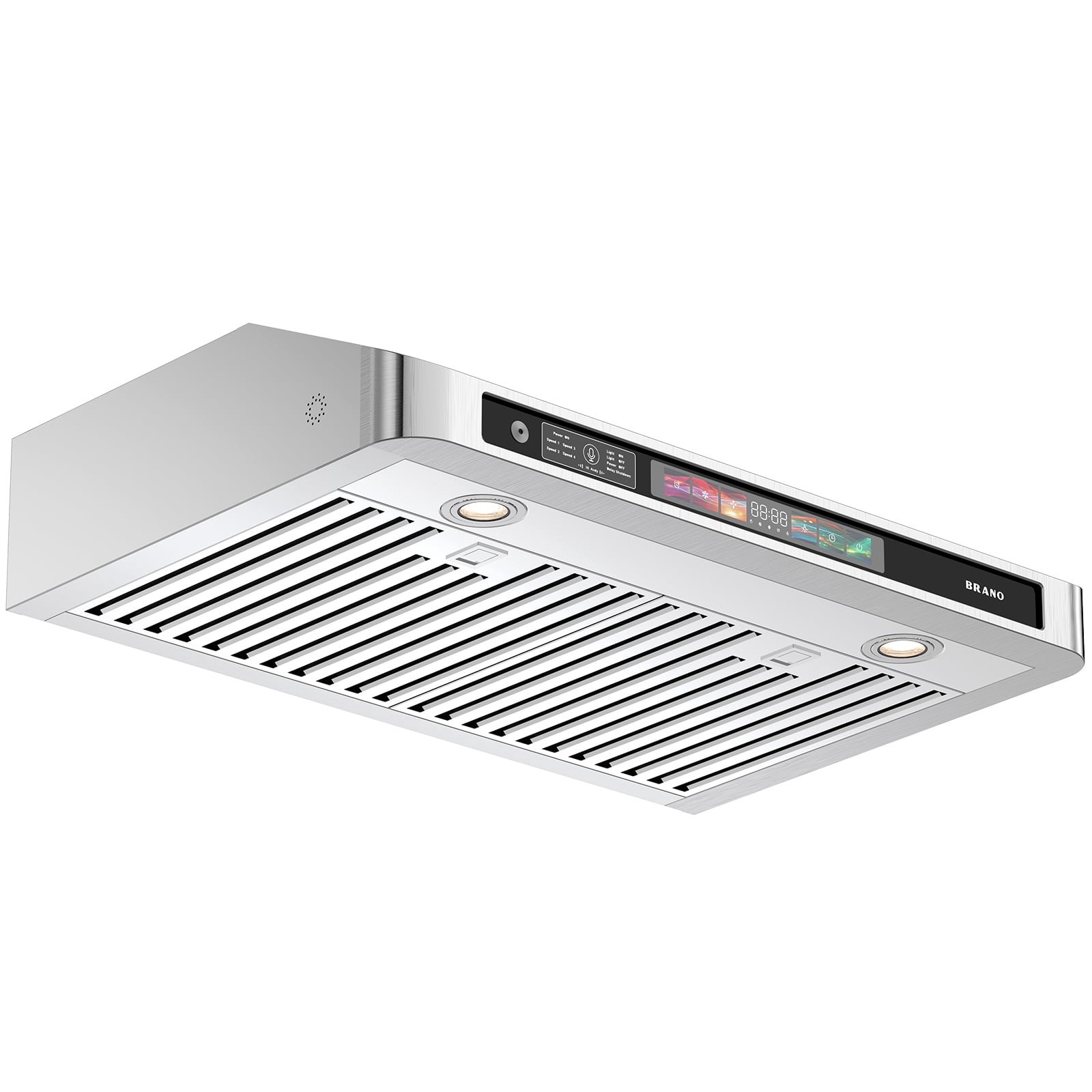 BRANO 36 Inch Under Cabinet Range Hood with Voice/Gesture/Touch Control, 900 CFM Kitchen Vent Hood with 4-Speed Exhaust Fan
