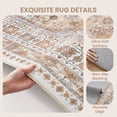 thumbnail image 5 of Roxstand 2'x8' Washable Runner Rug for Hallway Entrance Bedroom Entryway, Vintage Oriental Non Slip Stain Resistant Kitchen Rugs, Orange, 5 of 10