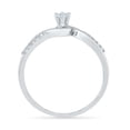 thumbnail image 3 of Sterling Silver Round White Diamond Fashion Ring (0.16 CTTW), 3 of 5