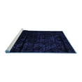 thumbnail image 2 of Ahgly Company Machine Washable Indoor Rectangle Abstract Blue Modern Area Rugs, 5' x 8', 2 of 4