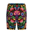 thumbnail image 5 of Naloa Colorful Floral Embroidery Mexican Men's Short Pajama Pants, Lounge Comfort Shorts with Elasticized Waistband and Side Pockets - XX-Large, 5 of 9