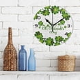 thumbnail image 3 of SKYSONIC St. Patrick's Day Wall Clock 10 Inch Silent Non Ticking Round Clock Oil Painting Clock Easy to Read Clock for Living Room Bedroom Bathroom Home Decor, 3 of 7