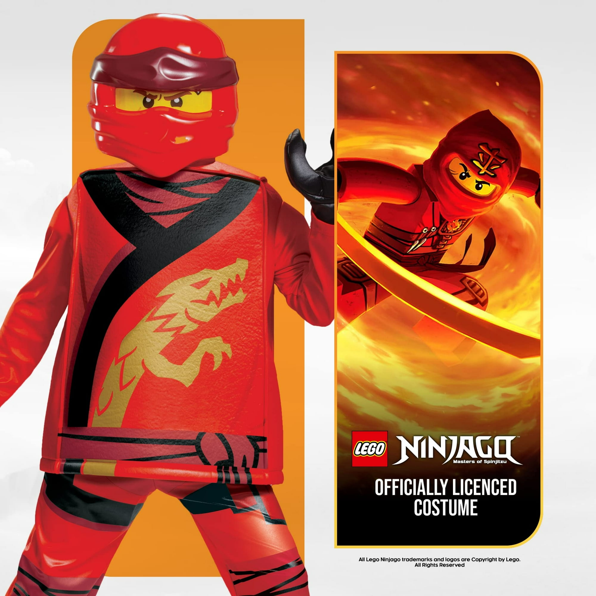 Child s Lego Ninjago Kai Legacy Deluxe Costume Walmart