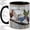 Black, variant on Stained Glass Chicken Coffee Mug, Chicken Coop Mug, Morning Tea Cup for Home, Five Hens with Copper Lines and Soft Glass Panels, Farmhouse Poultry Art, Country Kitchen Hen Lover