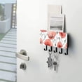 thumbnail image 5 of Flowers Key Holder for Wall Mail Holder Organizer with 5 Key Hooks Wall Mount Key Rack with Shelf, 5 of 6