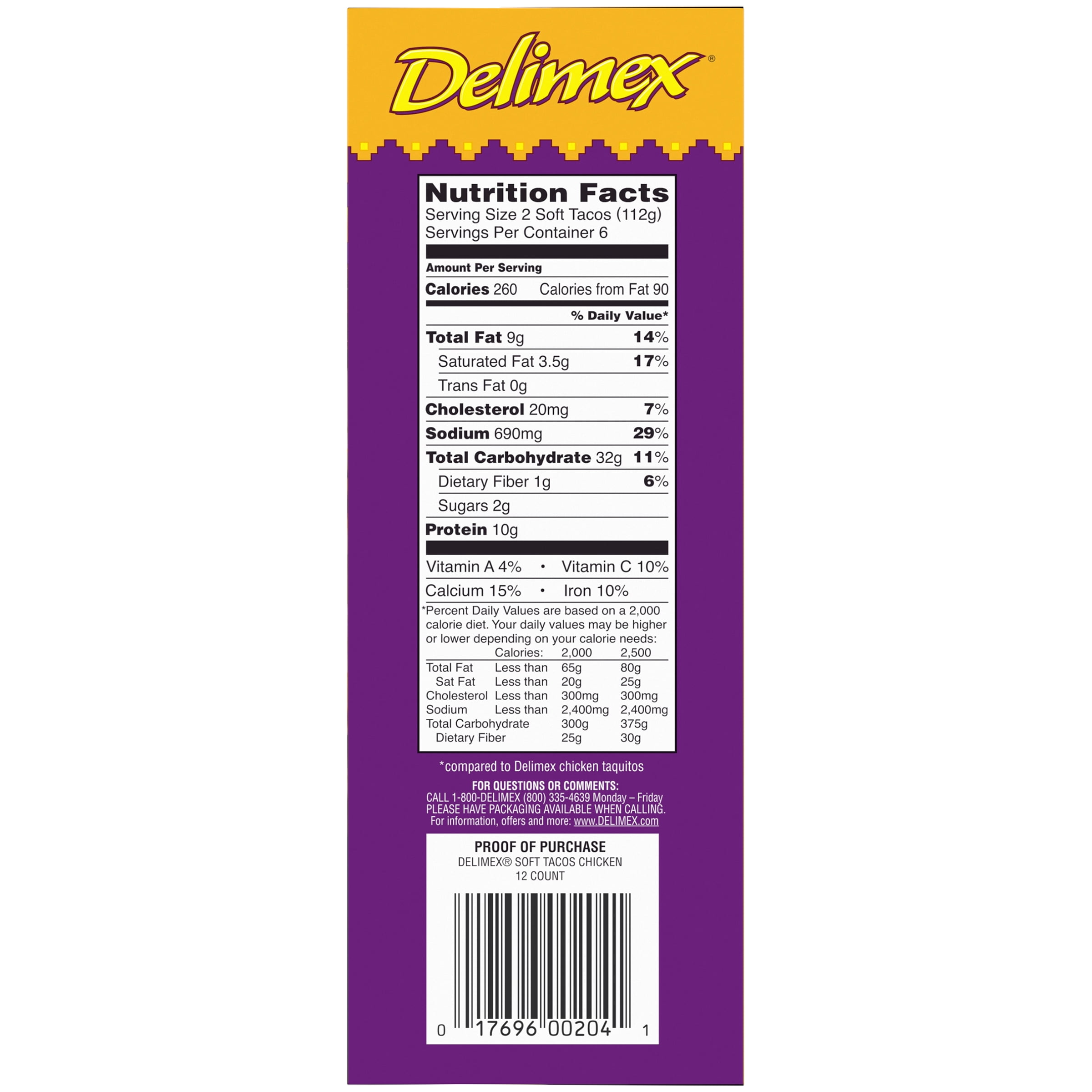 Delimex Taquitos Nutrition Besto Blog