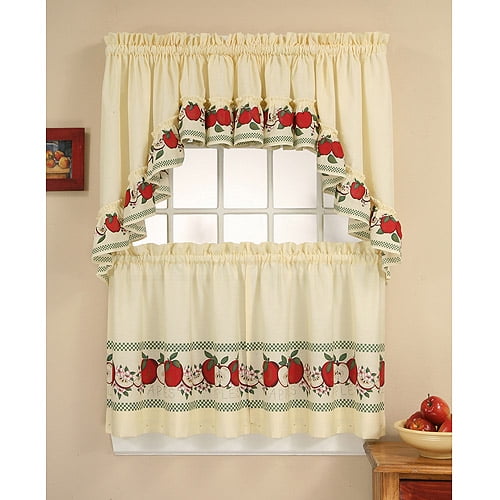 CHF & You Red Delicious Kitchen Curtains, Set of 2