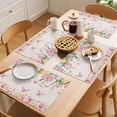 thumbnail image 5 of Spring Floral Easter Placemats Set of 4 Pastoral Pink Tulip Flowers Butterfly Place Mats Indoor Wipeable Table Mats Washable Dining Table Placemats for Kitchen Holiday Party Home Decor 13x19 Inch, 5 of 9
