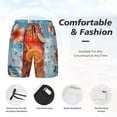 thumbnail image 5 of Lsque Mens Swim Trunks Refreshing Citrus Splash Pattern - Bathing Suit Compression Liner - Beach Swim Shorts Swimwear - (S-3XL) - Stretch Quick Dry -Medium, 5 of 9