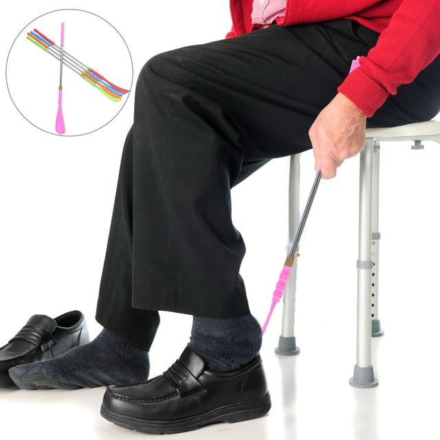 CATIEBYE 5Set Metal Shoe Horns Smooth and Rounded Sturdy Construction for Daily Use Elder Care Pregnancy Assistance