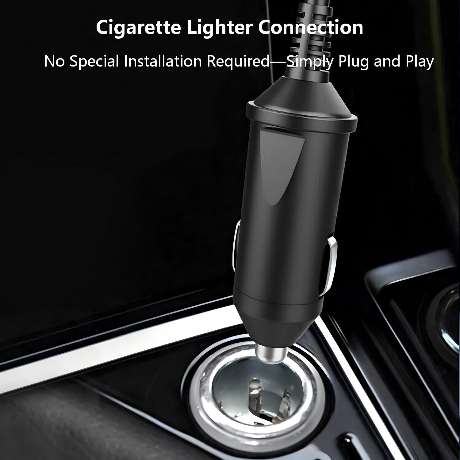 Car Electric Kettle, 800ml 12V/24V Portable Travel Kettle Hot Water Boiler Heater Car Stainless Steel Cigarette Lighter Heating Kettle for Cars Trucks SUVs Road Trips Outdoor Camping, Black