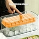 thumbnail image 5 of Aparatos de cocina, accesorios, utensilios, bandejas de hielo, bandeja para cubitos de hielo con tapa y recipiente, 32 moldes para cubitos de hielo, fácil de desmoldar y ahorra espacio, juego de recip, 5 of 8