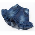 thumbnail image 4 of Ticikt Girls Jean Shorts Kids 2 Layers Ruffles Denim Short Pants Fashion Summer Casual Skirt Shorts,Color:Dark Blue,Size:5-6 Years, 4 of 5