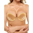 thumbnail image 3 of Spencer Women's Adhesive Bra Strapless Sticky Bras Invisible Reusable Backless Push up Silicone Bra for Backless Dress, 3 of 10