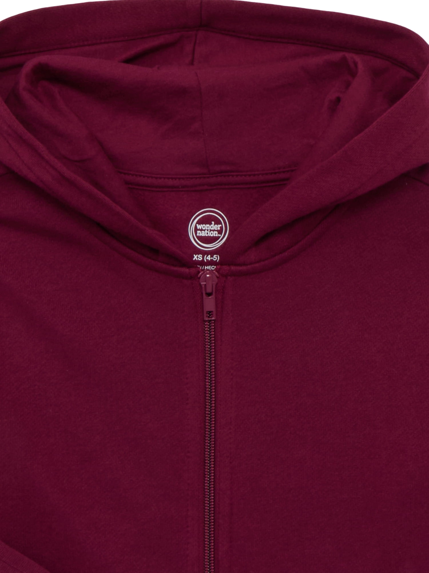 Wonder Nation Kids Fleece Zip Hoodie, Sizes 4-18 & Husky