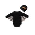 thumbnail image 2 of Kiapeise Baby Boy’s Funny Halloween Printed Long Sleeve Romper with Cap, 2 of 8