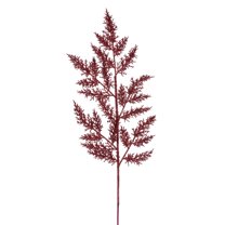 Vickerman 28" Red Onoclea Glitter Wild Huck Artificial Christmas Spray. Includes 6 sprays per pack.