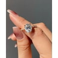 thumbnail image 3 of 2.10 CT Oval Cut Moissanite Diamond Engagement Ring 18K Gold Ring Vintage Ring Beautiful Wedding Gift Ring Unique Hidden Halo Ring, 3 of 5