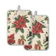 thumbnail image 7 of Yayeee Pot Holders Kitchen Heat Resistant with Pocket 7"x9.8" Cotton Oven Cooking Hot Pads, Christmas Poinsettia, 7 of 7
