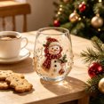 thumbnail image 2 of 3D Christmas Glass Art Cup Holiday Glassware for Drinks Christmas Drinking Glass Cup for Coffee Juice Xmas Table Decor & Holiday Xmas Gift, 2 of 3