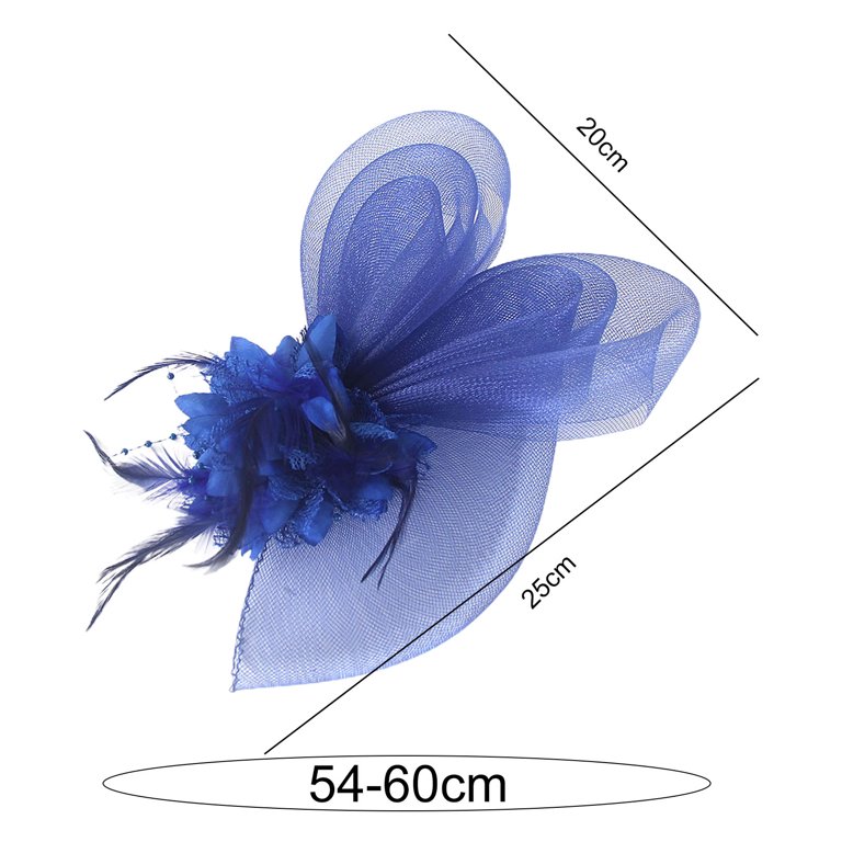 D-GROEE Fascinators Hat Tea Party Pillbox Hat Feathers Decor